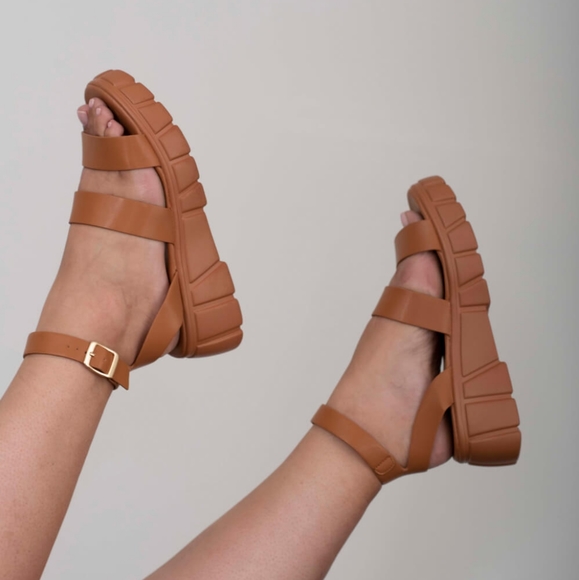 Best Foot Forward Platform Sandals in Brown - Picture 2 of 5